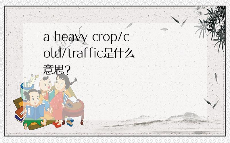 a heavy crop/cold/traffic是什么意思?