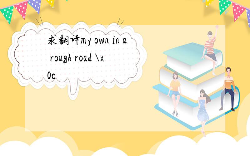 求翻译my own in a rough road \x0c