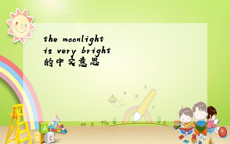 the moonlight is very bright的中文意思
