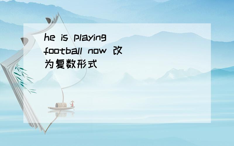 he is playing football now 改为复数形式