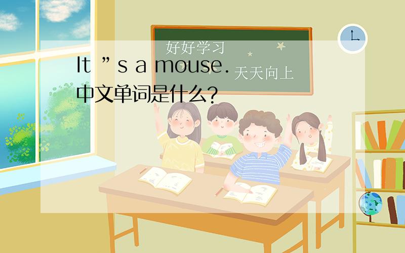 It ”s a mouse.中文单词是什么?