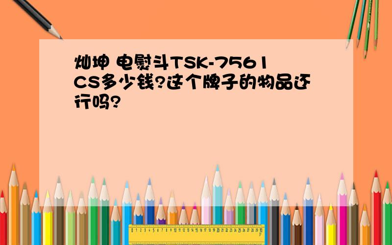 灿坤 电熨斗TSK-7561CS多少钱?这个牌子的物品还行吗?