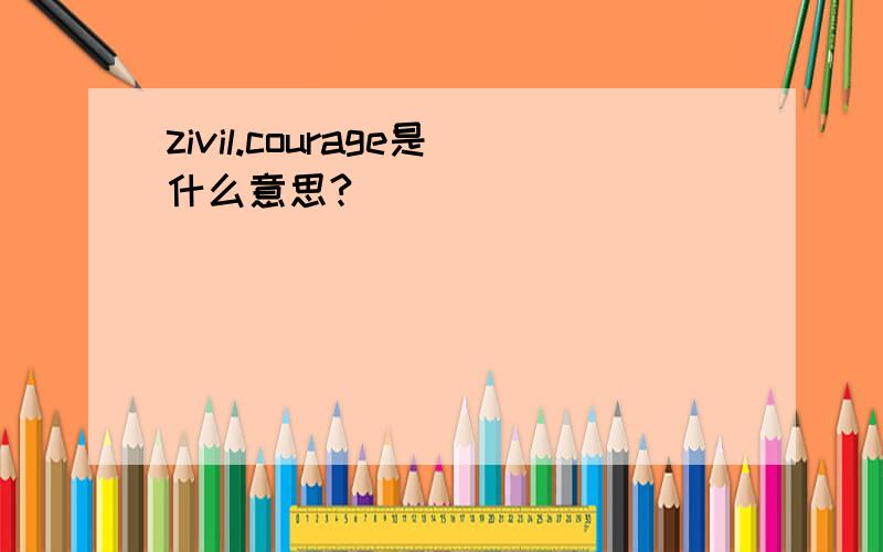 zivil.courage是什么意思?