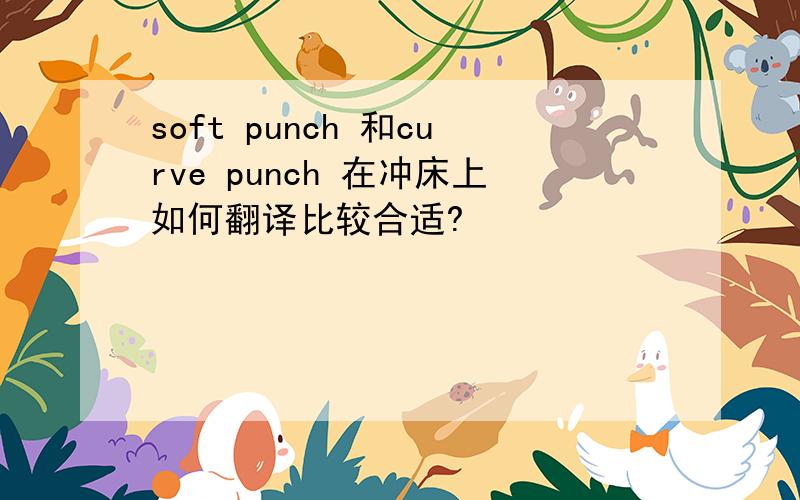 soft punch 和curve punch 在冲床上如何翻译比较合适?
