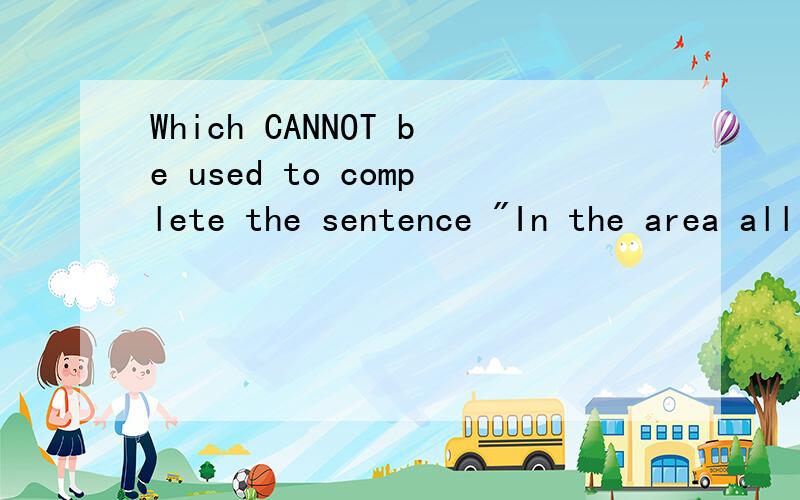 Which CANNOT be used to complete the sentence 