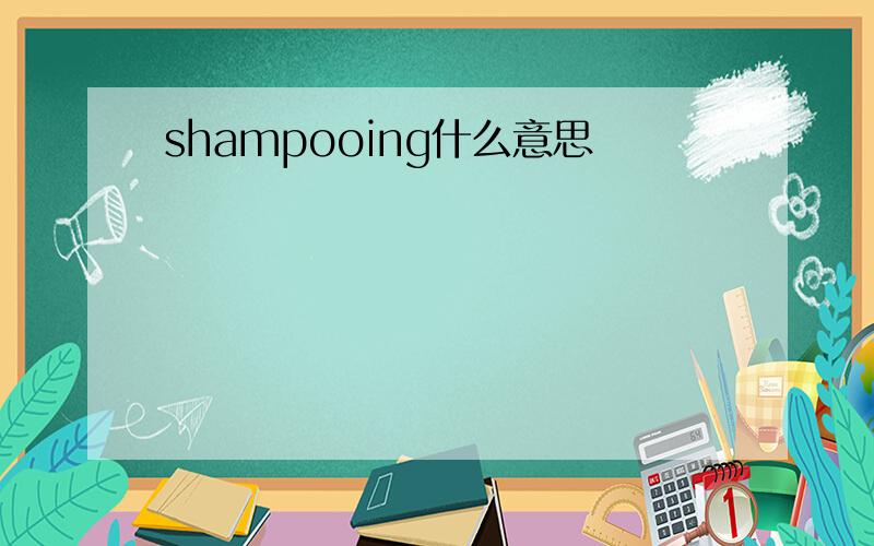 shampooing什么意思