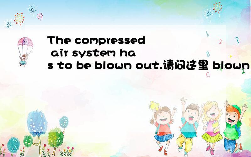 The compressed air system has to be blown out.请问这里 blown out