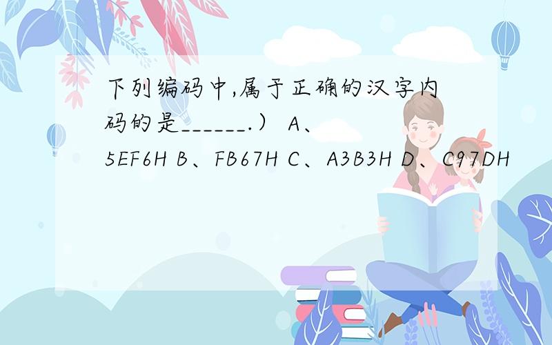 下列编码中,属于正确的汉字内码的是______.） A、5EF6H B、FB67H C、A3B3H D、C97DH