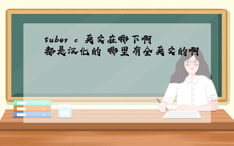 tuber c 英文在哪下啊都是汉化的 哪里有全英文的啊
