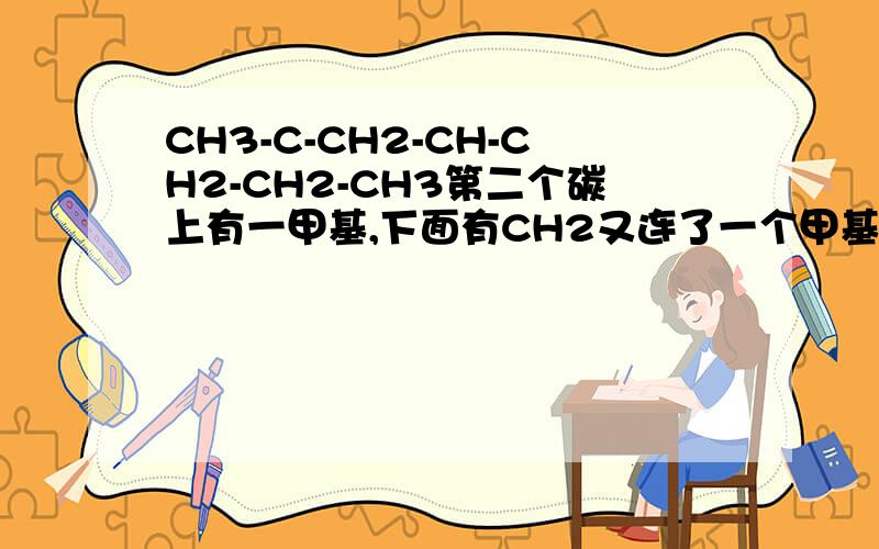 CH3-C-CH2-CH-CH2-CH2-CH3第二个碳上有一甲基,下面有CH2又连了一个甲基,第四个碳上有一个甲基,问名称
