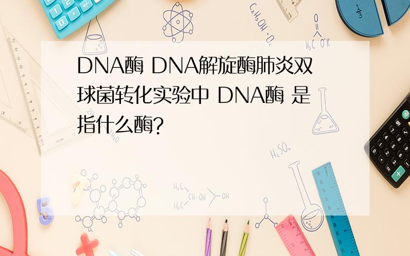 DNA酶 DNA解旋酶肺炎双球菌转化实验中 DNA酶 是指什么酶?