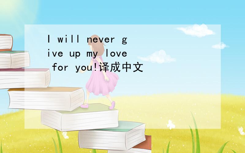 I will never give up my love for you!译成中文