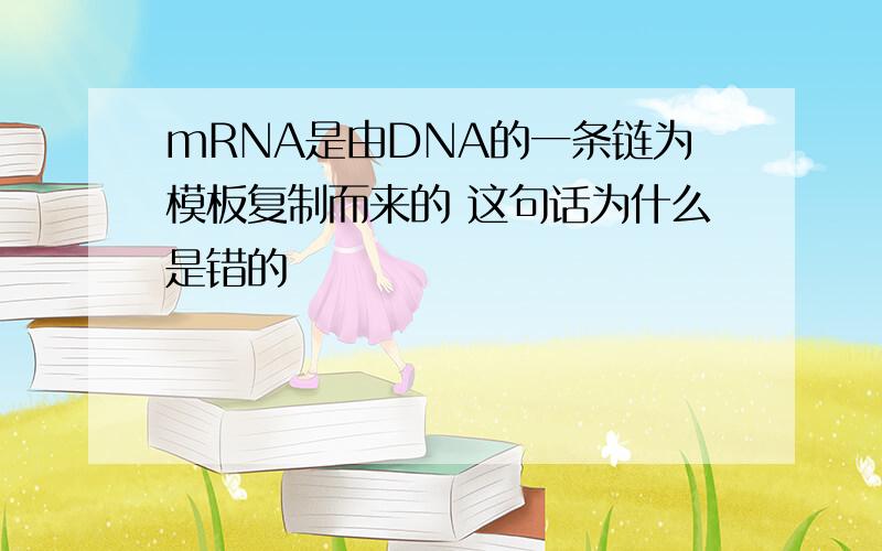 mRNA是由DNA的一条链为模板复制而来的 这句话为什么是错的