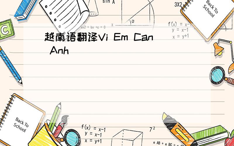 越南语翻译Vi Em Can Anh