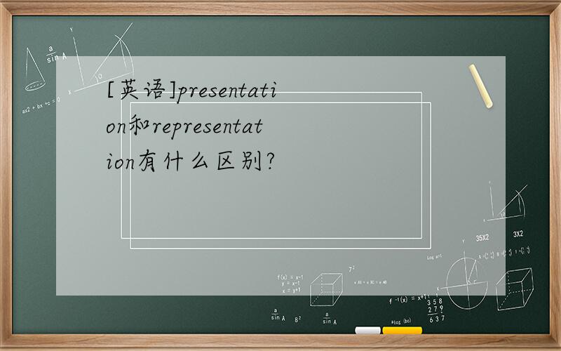[英语]presentation和representation有什么区别?