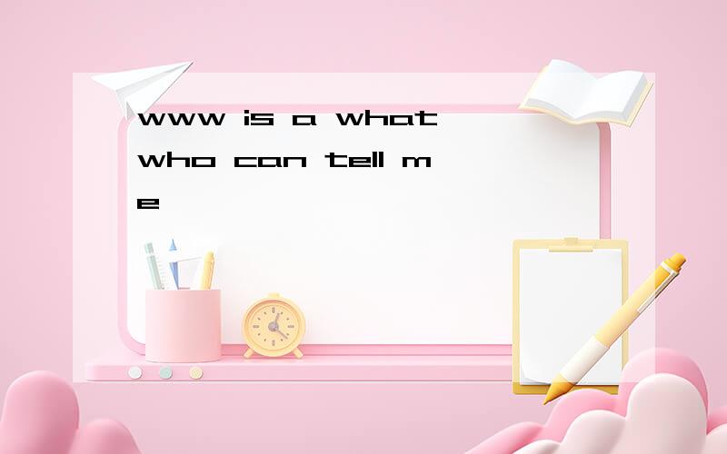 www is a what who can tell me