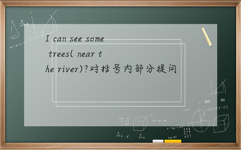 I can see some trees( near the river)?对括号内部分提问