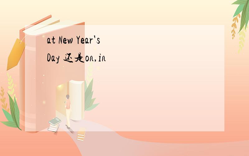 at New Year's Day 还是on,in